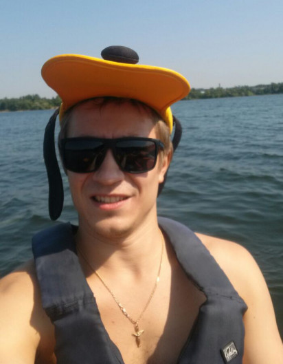 Vlad on water skis