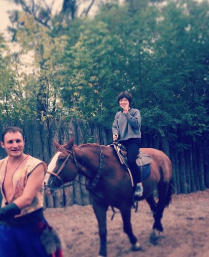 Debbie on a horse